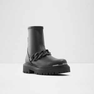 Black Aldo Valedar - Lug Sole Ankle Boots